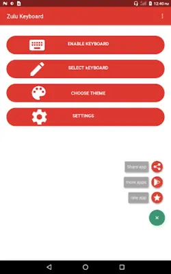 Zulu Keyboard android App screenshot 0